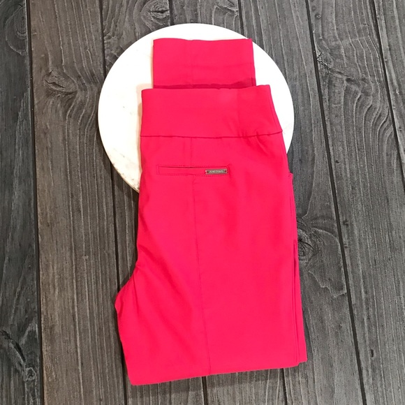 Petite Barbie Pink Pull On Slim Pants w Pockets - Picture 4 of 5